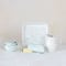 Hello Honey® 10.5" Mint & Pink Splatter Enameled Metal Platter